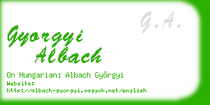 gyorgyi albach business card